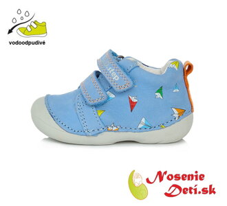 Barefoot alternatíva chlapčenské prechodné topánky DD Step Bledomodré Lietadielka 015-609
