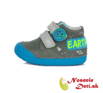 Barefoot alternatíva chlapčenské prechodné topánky DD Step Modrošedé Earth 066-599A