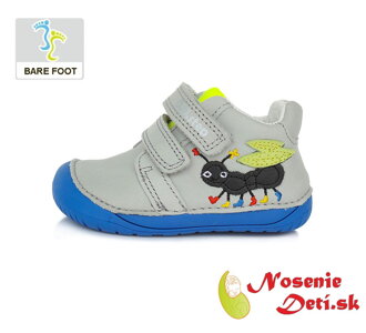 Barefoot chlapčenské jarné jesenné topánky DD Step Šedé mravček 070-519