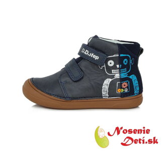 Chlapčenské členkové topánky DD Step Tmavomodré Robot 078-539