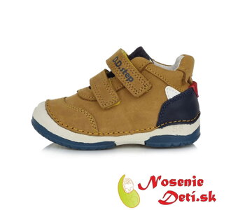 Chlapčenské prechodné topánky DD Step Horčicové 038-316B