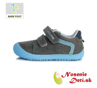 Barefoot jarná jesenná chlapčenská obuv DD Step topánky Šedomodré 063-397