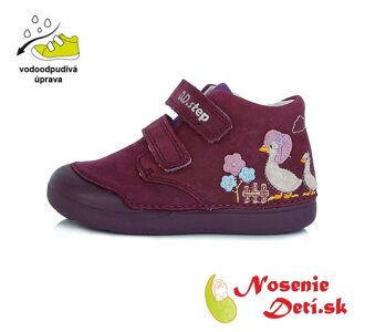 Jarné jesenné dievčenské topánky DD Step Violet Kačičky 066-236B