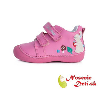 Barefoot alternatíva dievčenská prechodná obuv DD Step Ružové Myška 015-371