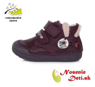 Jarné jesenné dievčenské topánky DD Step Violet Slivka Zajko 066-343B