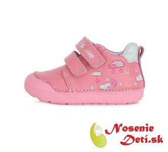 Barefoot alternatíva dievčenské topánky DD Step Svetloružové obloha 066-383B