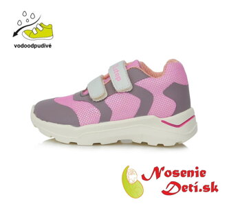 Dievčenské ultraľahké športové tenisky DD Step Ružovošedé F61-378B
