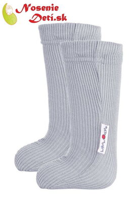 Detské vysoké merino ponožky capačky pre bábätká Manymonths Platinum Grey