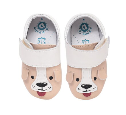 Detské kožené capačky D.D. Step Cream Havko