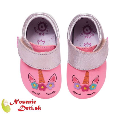 Detské kožené capačky D.D. Strawberry Unicorn