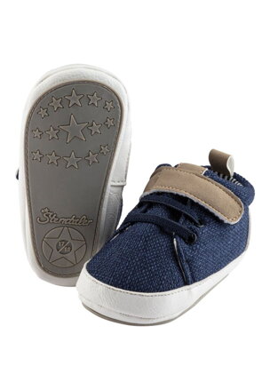 Detské protišmykové látkové capačky Sterntaler Tmavomodré