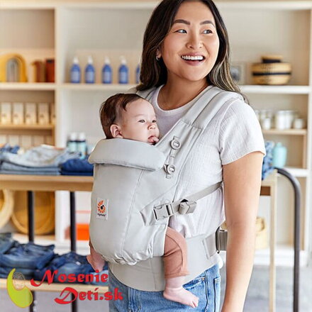 Detský ergonomický nosič Ergobaby Adapt Soft Touch Cotton Pearl Grey Šedý
