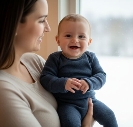 Detský merino vlnený set Manymonths Body tričko a Legíny Polar Winter
