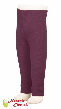 Manymonths legíny pre deti z merino vlny Dark Cerise