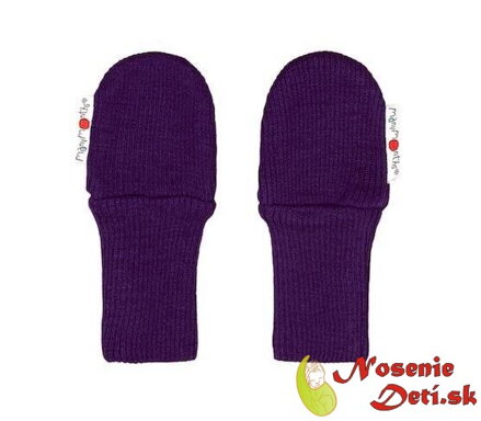 Detské rukavice merino bez palca Manymonths  Majestic Plum