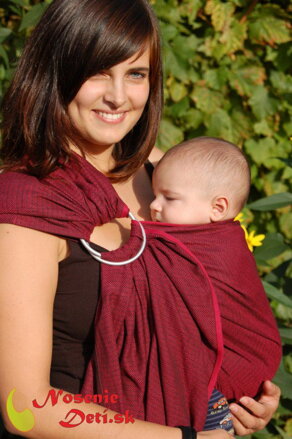 Ring Sling Storchenwiege - Leo bordeaux