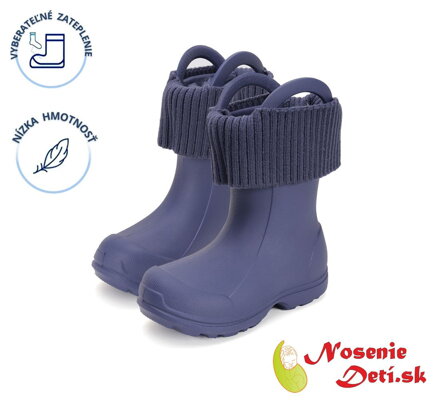 Detské chlapčenské zateplené gumáky D. D. Step Royal Blue