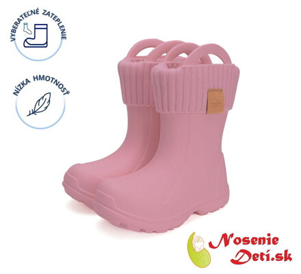 Detské dievčenské zateplené gumáky D. D. Step Violet