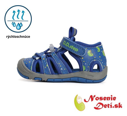 Chlapčenské detské športové sandále D.D. Step Tmavomodré Chameleón 065-41329