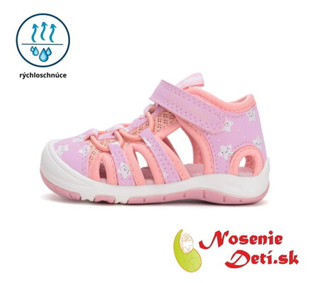 Detské dievčenské športové sandále D. D. Step 065-51957C Pink Hviezdičky