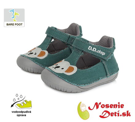 Dětské barefoot plátěnky D.D. Step Emerald Koala C070-368A