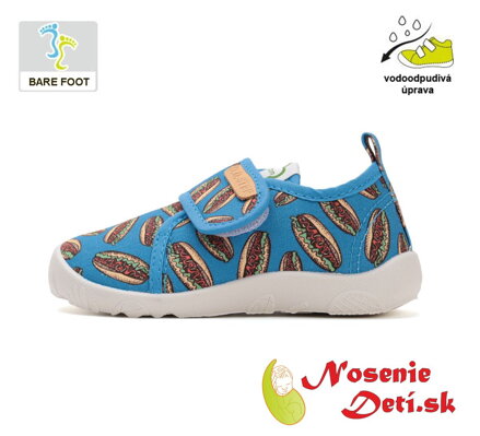 Chlapčenské barefoot plátenky D.D.Step C086-51576A Bermuda Blue Hamburgery