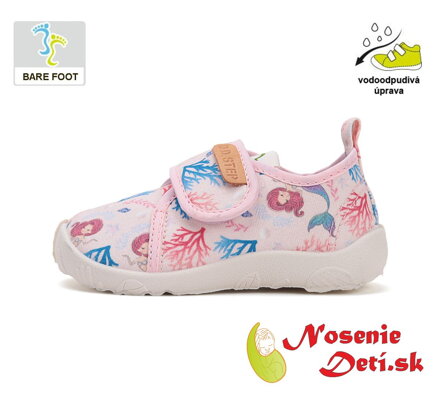 Dievčenské barefoot plátenky D.D.Step C086-51499A Baby Pink Morská panna