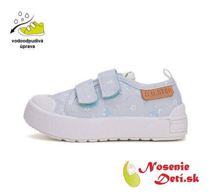 Dievčenské letné plátenky D.D.Step C096-51514A Sky Blue Kvietky