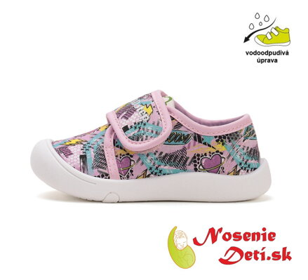 Dievčenské letné plátenky D.D. Step C100-51718 Pink Graffiti