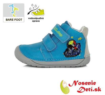 Barefoot chlapčenské jarné jesenné topánky DD Step Modré Pretekár 070-974A