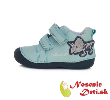 Barefoot alternativa chlapecké kotníkové boty DD Step Mint Sky Blue Triceratops 015-372B