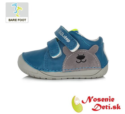 Barefoot chlapčenská obuv  DD Step topánky Modrošedé Macko 070-371
