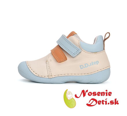 Chlapčenské prechodné topánky alternatíva barefoot D.D. Step 015-41509 Krémové