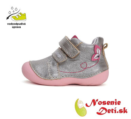 Dievčenské jarné jesenné kožené topánky D.D. Step Champagne  015-42400B