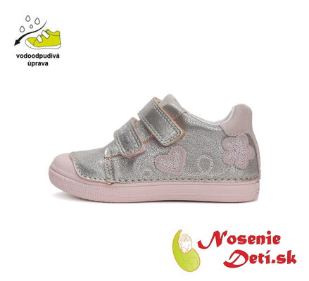 Dievčenské prechodné topánky D. D. Step Champagne Kvietky 049-42690A