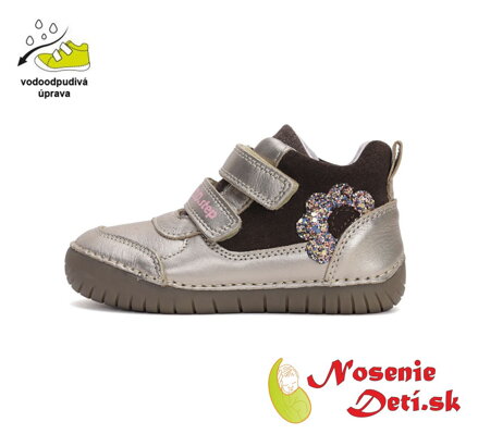 Dievčenské členkové jarné jesenné topánky D.D. Step Champagne Kvietok 050-42500