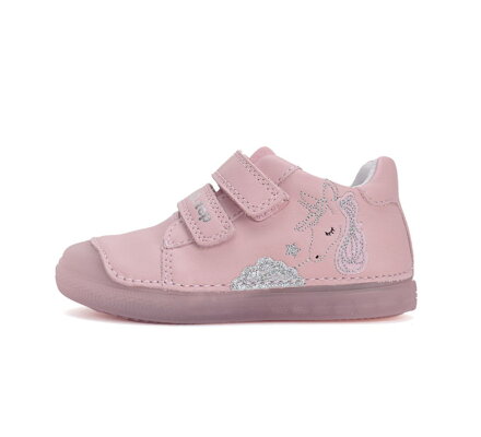Dievčenské prechodné topánky D. D. Step Pink Jednorožec 049-51250A