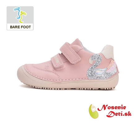 Barefoot dievčenská obuv D.D. Step topánky Baby Pink Labuť 063-51551A