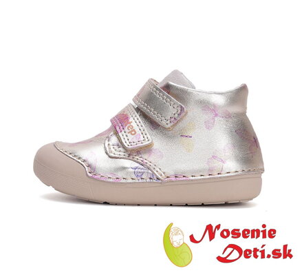 Dievčenské prechodné topánky D. D. Step Cream Motýle 066-51151A