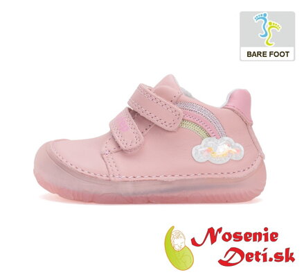 Dievčenské barefoot jarné jesenné topánky D. D. Step 073-51424 A Dúhový oblak