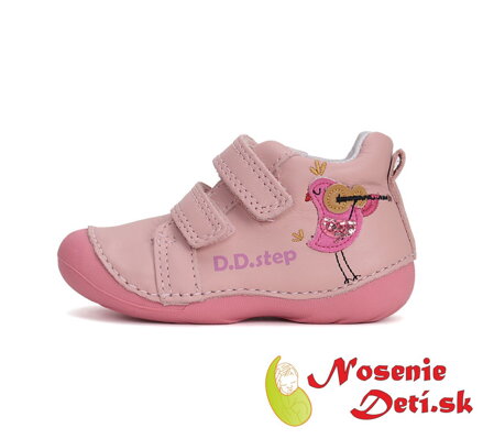 Dievčenské prechodné topánky D. D. Step Baby Pink Vtáčik 015-51542
