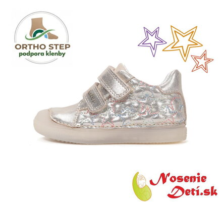Dievčenské prechodné topánky D. D. Step Gold Hviezdy 049-61112B