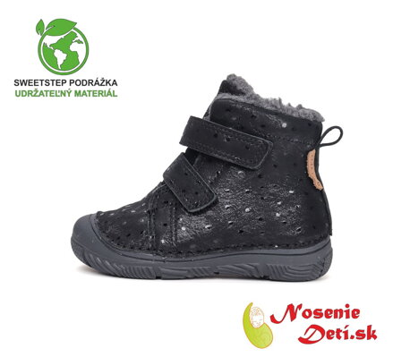 Detské unisex zimné členkové topánky D.D. Step Black 082-52674 Detské unisex zimné členkové topánky D.D. Step Black 082-52674