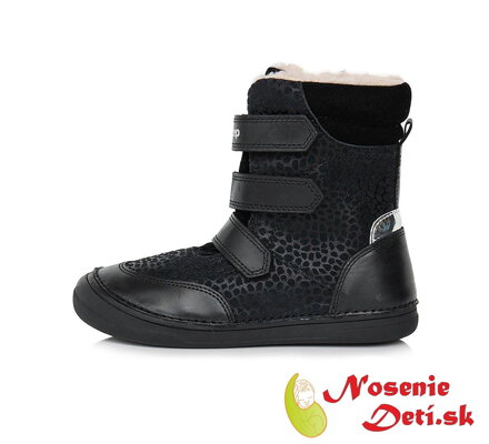 Dievčenské zimné topánky čižmy DD Step Black 078-392