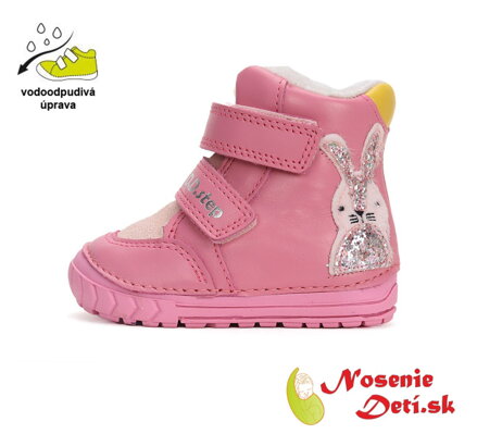 Dievčenské zimné topánky čižmy  D.D. Step Daisy Pink Zajačik W029-42392A