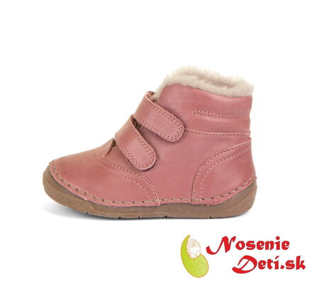 Dievčenské zimné kožené topánky Froddo Paix Winter Dark Pink