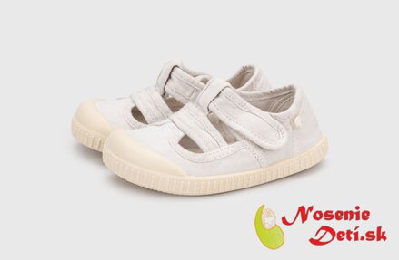 Detské letné barefoot plátenky sandálky Igor Berri Ice Prírodné