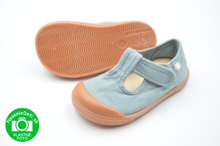 Detské letné barefoot plátenky Igor Caramelo Ocean Modrošedé