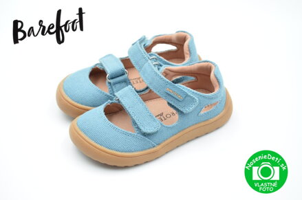Detské letné barefoot plátenky sandále Protetika Tafi Jeans