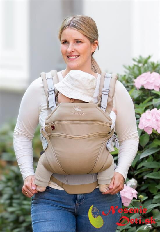 Manduca XT Monochrome Nougat detský rastúci ergonomický nosič